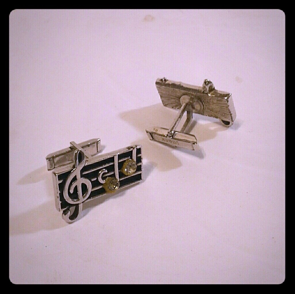 Swank Music Note Cufflinks